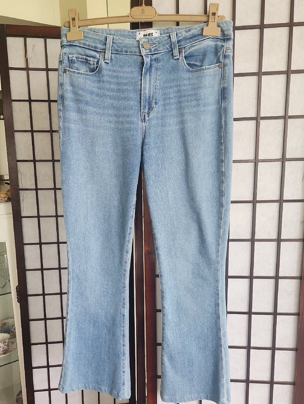 PAIGE Light Blue Flare Jeans